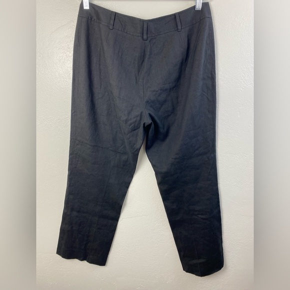 Linen Stretch Anne Klein Wide Leg Summer Beach Vacation Pants size 14 Petite - Picture 9 of 10